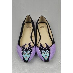 Disney Maleficent Flats Womens Size 10 Villains Mistress of Evil Shoes Purple